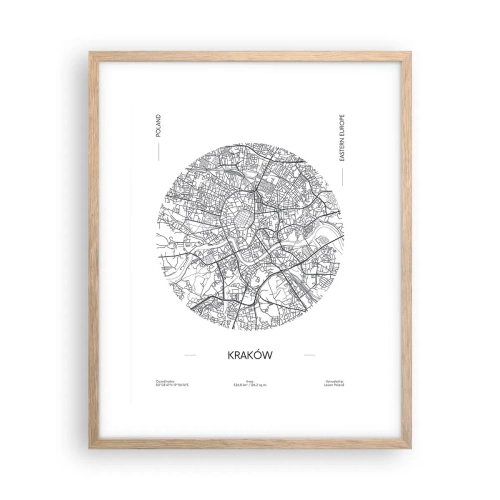 Poster in light oak frame - Anatomy of Crocow - 40x50 cm