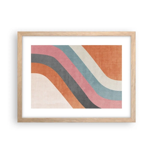 Poster in light oak frame - Diagonal Composition - Movement - 40x30 cm