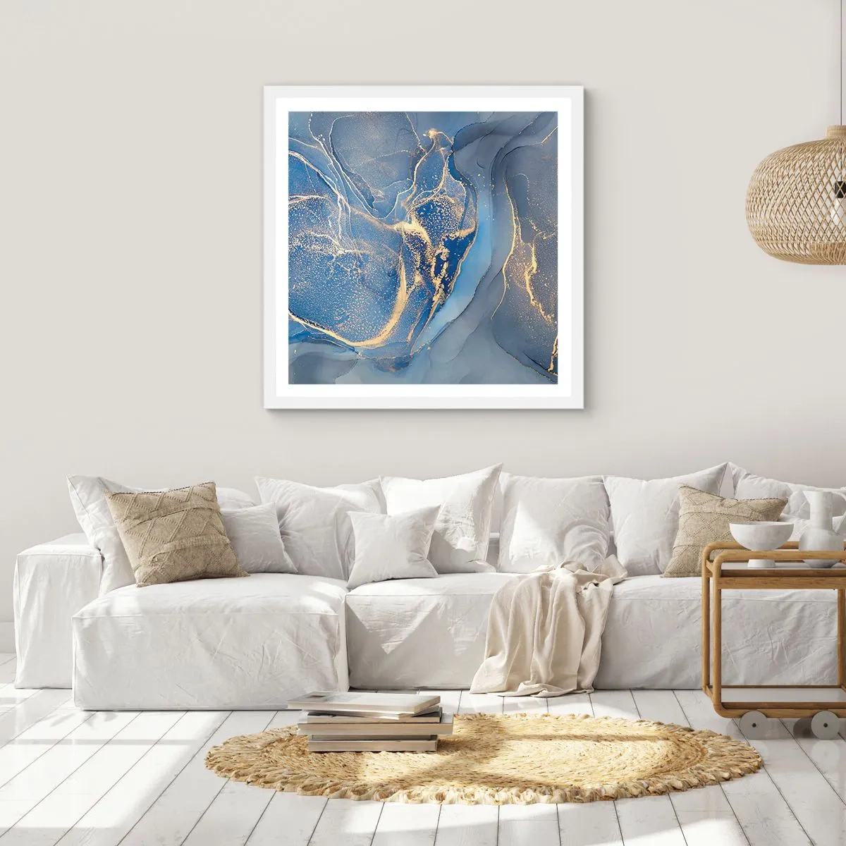 Poster in white frmae - Gold Dust - 40x40 cm