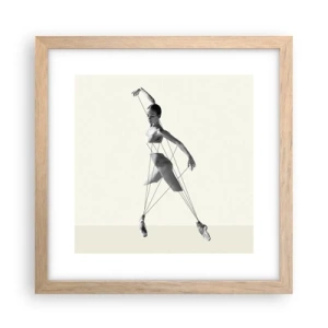 Poster in light oak frame - In the Theatre of the World - 30x30 cm