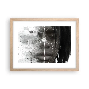 Poster in light oak frame - Dsicover Primordial Spirit - 40x30 cm