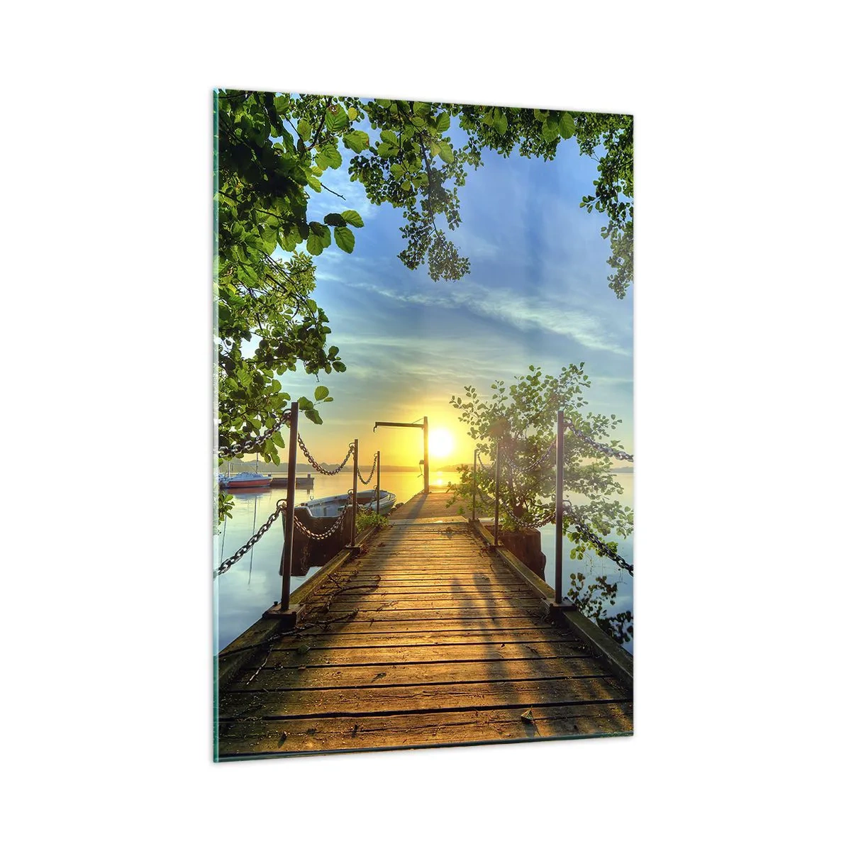 Glass picture - Sunset by the Water - 50x70 cm