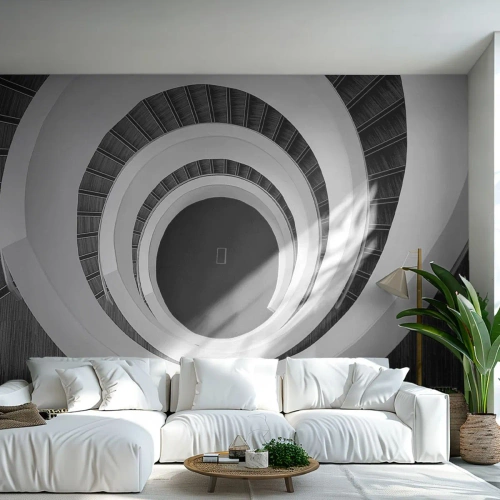 Custom Wallpaper Standard Eco - To the Point of the Matter - Piece, Abstraction, Spiral staircase