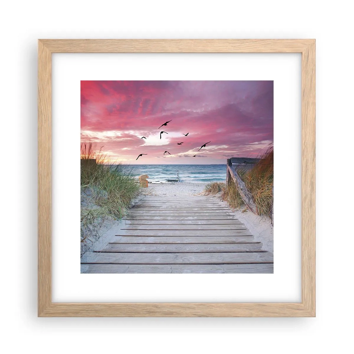 Poster in light oak frame - Baltic Impression - 30x30 cm