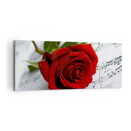 Canvas picture - Music of Feelings in Scarlet - 120x50 cm