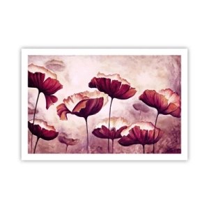 Poster - Red and White Flake - 91x61 cm