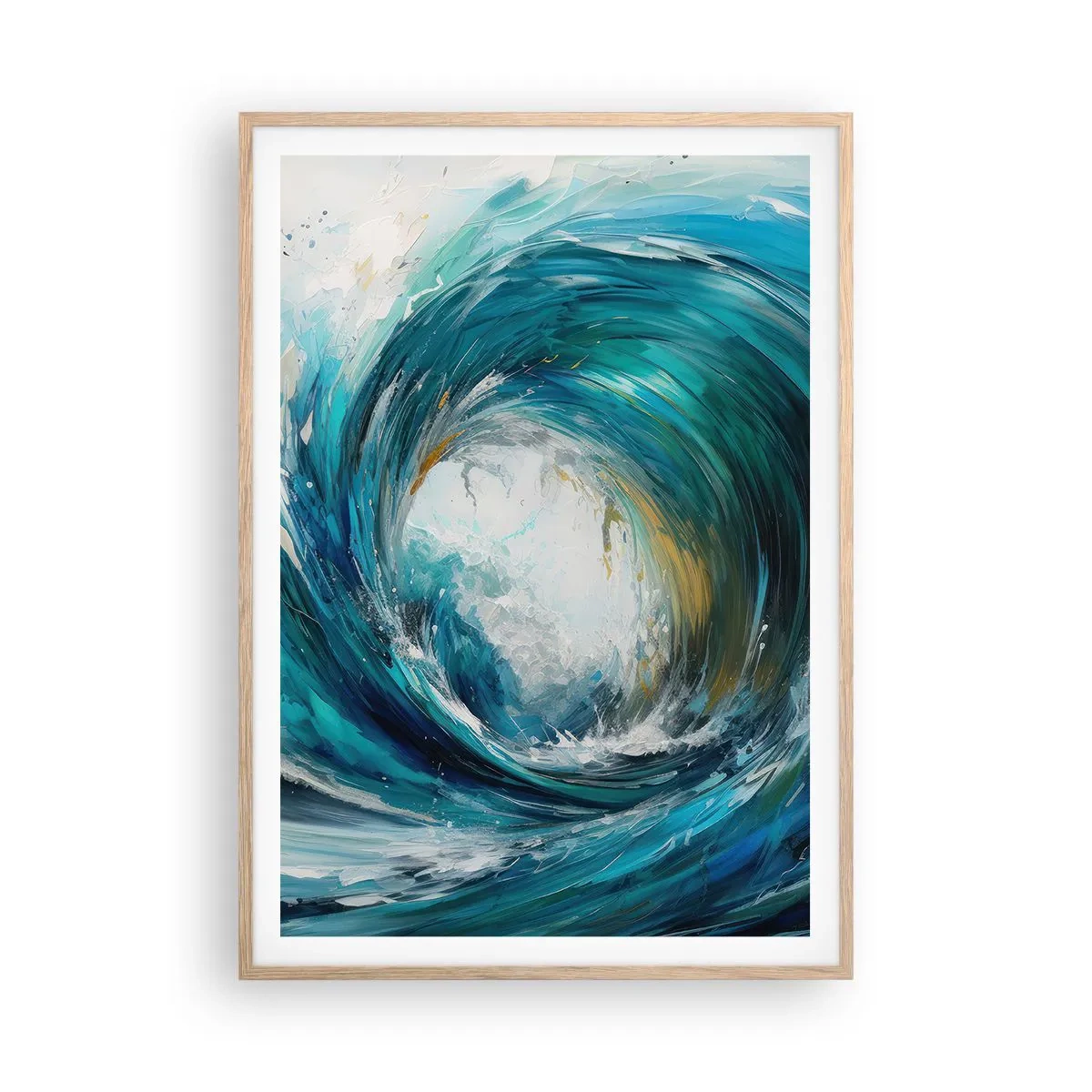 Poster in light oak frame - Sea Portal - 70x100 cm
