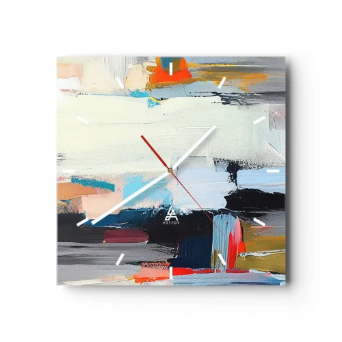 Wall clock - Clock on glass - Is There a Method? - 40x40 cm