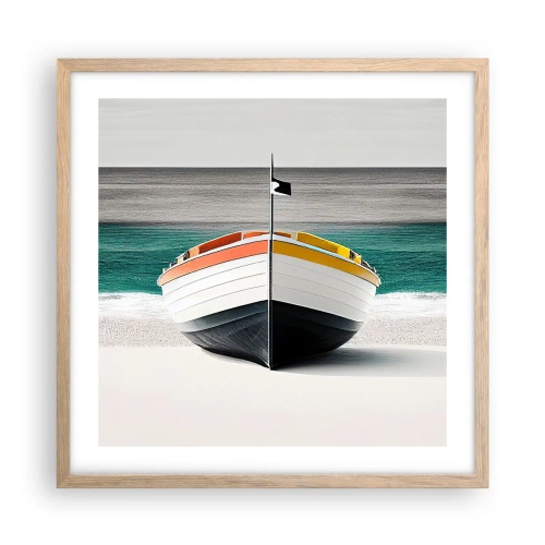 Poster in light oak frame - In Its Place - 50x50 cm