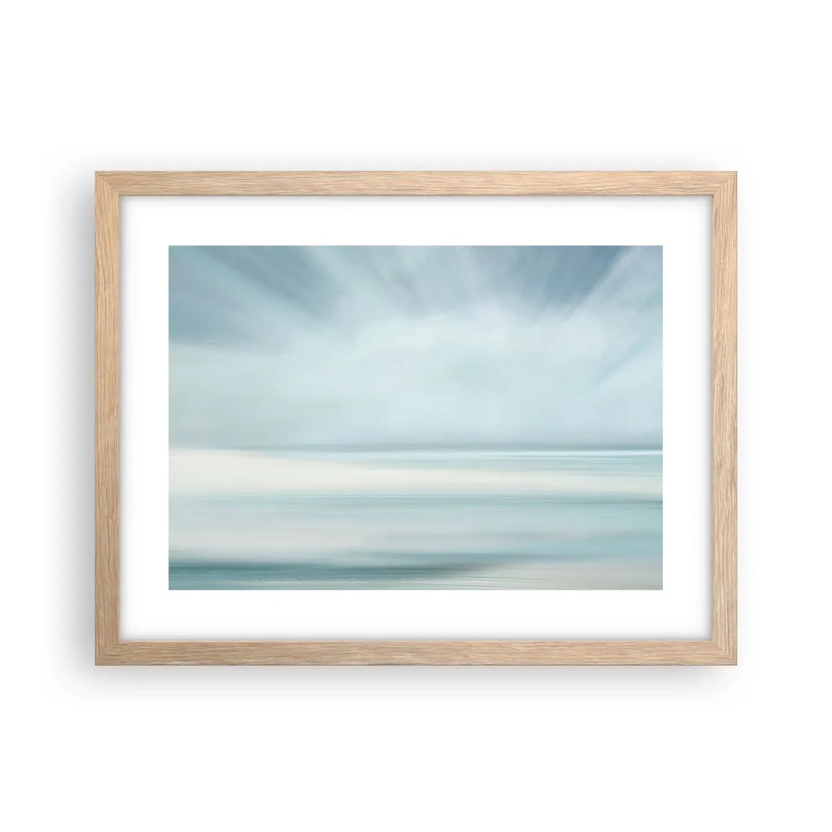 Poster in light oak frame - Calm up to the Horizon - 40x30 cm
