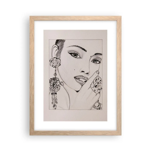 Poster in light oak frame - Most Beautiful Gem - 30x40 cm