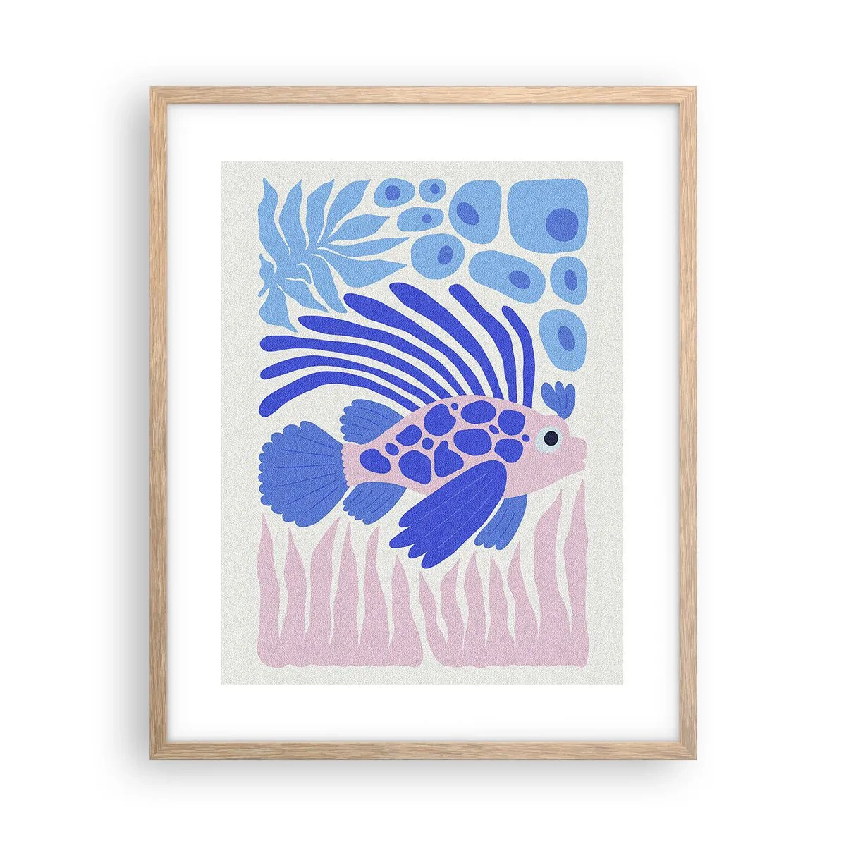 Poster in light oak frame - In His Element - 40x50 cm