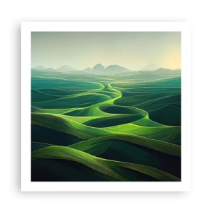 Poster - In Green Valleys - 60x60 cm