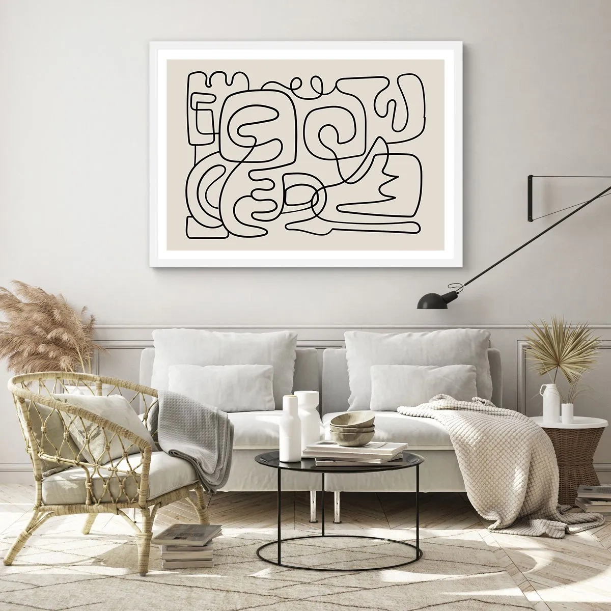 Poster in white frmae - Tracing - 91x61 cm