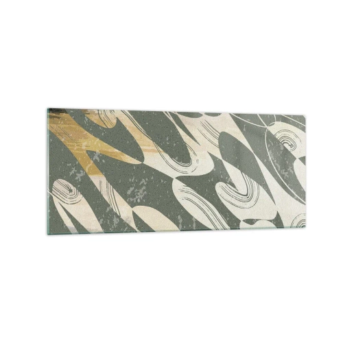 Glass picture - Rhytmic Abstract - 120x50 cm