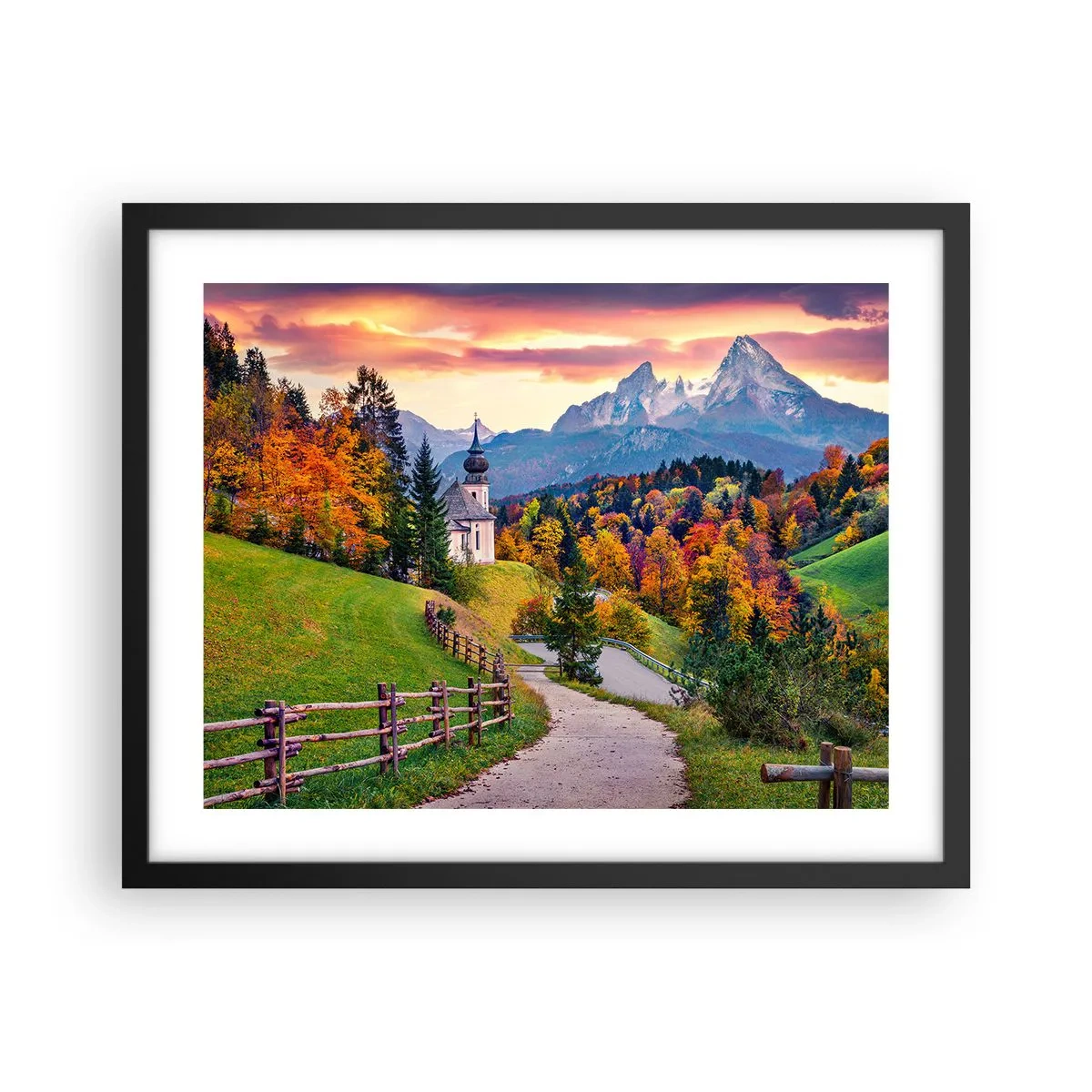 Poster in black frame - Landscape Like a Picture - 50x40 cm