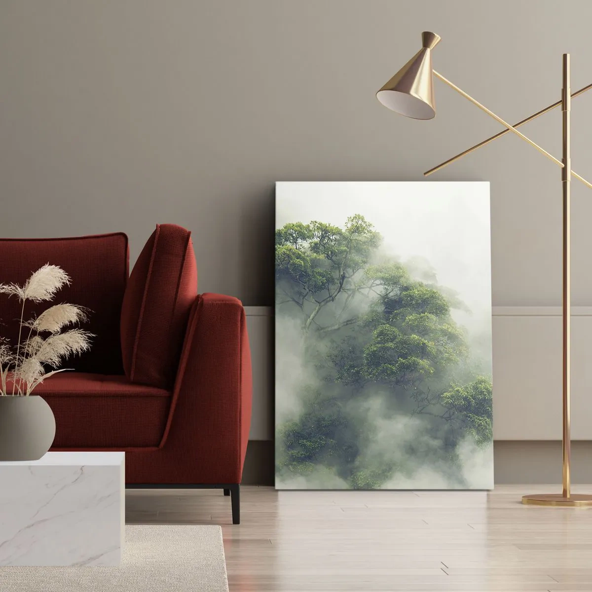 Canvas picture - Wrapped In Fog - 55x100 cm