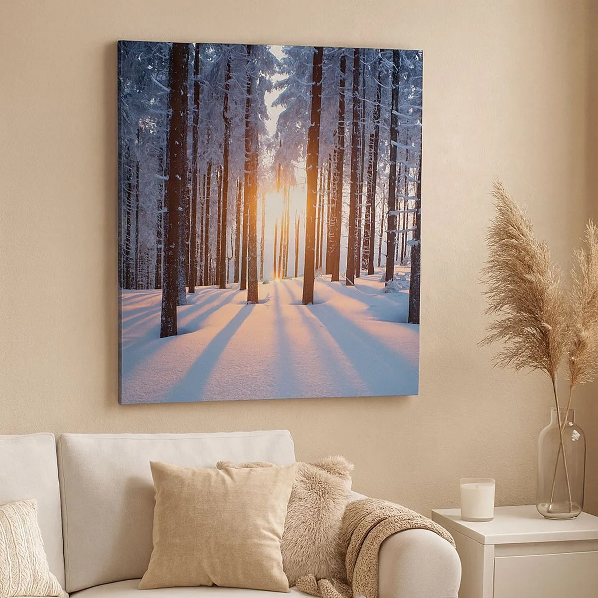 Canvas picture - Clearly Black on White - 30x30 cm