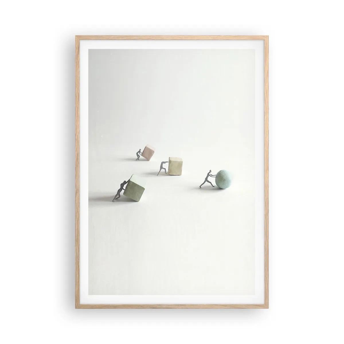 Poster in light oak frame - That's Life - 70x100 cm