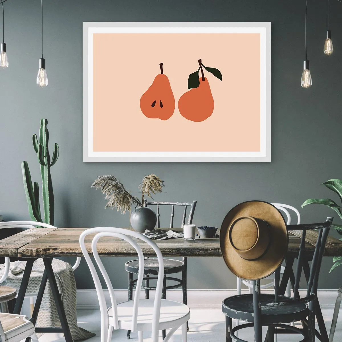 Poster in white frmae - Overly Sweet - 91x61 cm