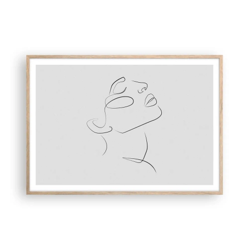 Poster in light oak frame - Meanders of a Dream - 100x70 cm