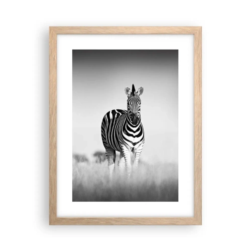 Poster in light oak frame - After All the World is Black and White - 30x40 cm