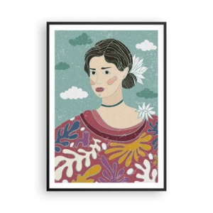 Poster in black frame - With a Melancholic Look - 70x100 cm