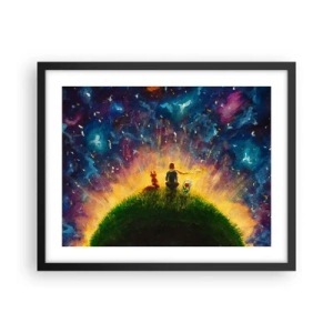 Poster in black frame - Love and Friendship - Whole World - 50x40 cm