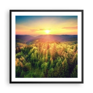 Poster in black frame - Peaks and Summits - 60x60 cm