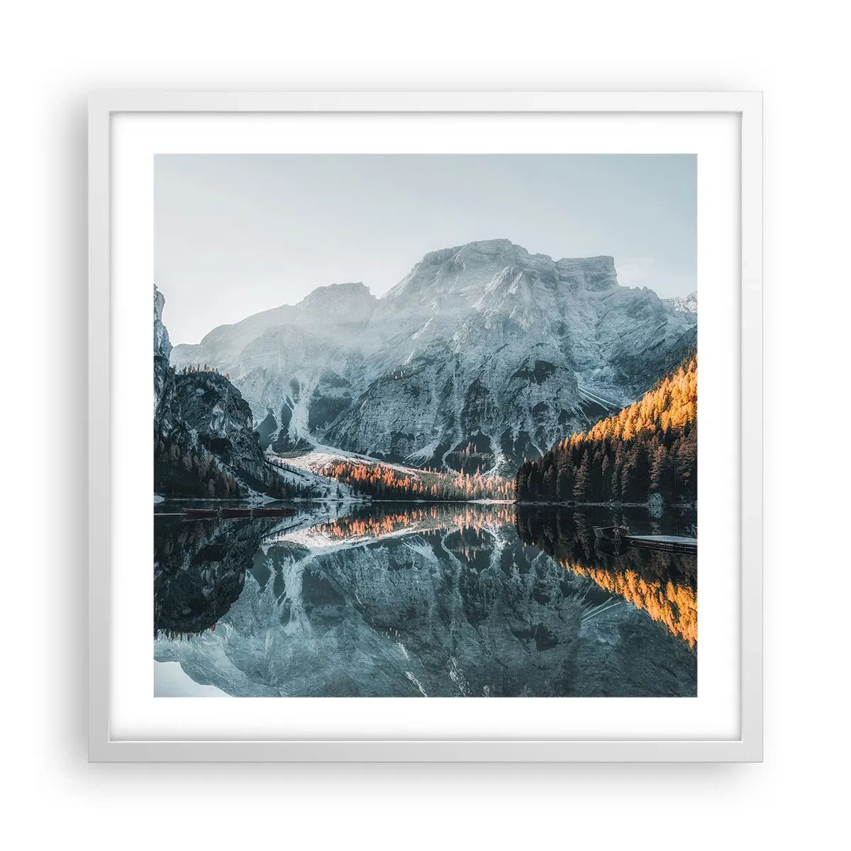 Poster in white frmae - Mirror Landscape - 50x50 cm