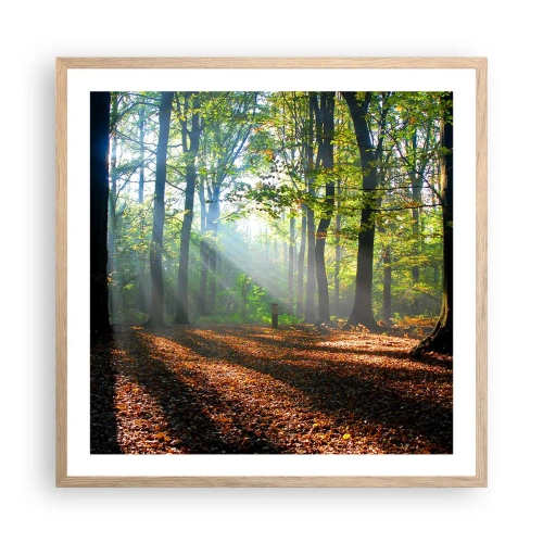 Poster in light oak frame - Highs And Lows - 60x60 cm