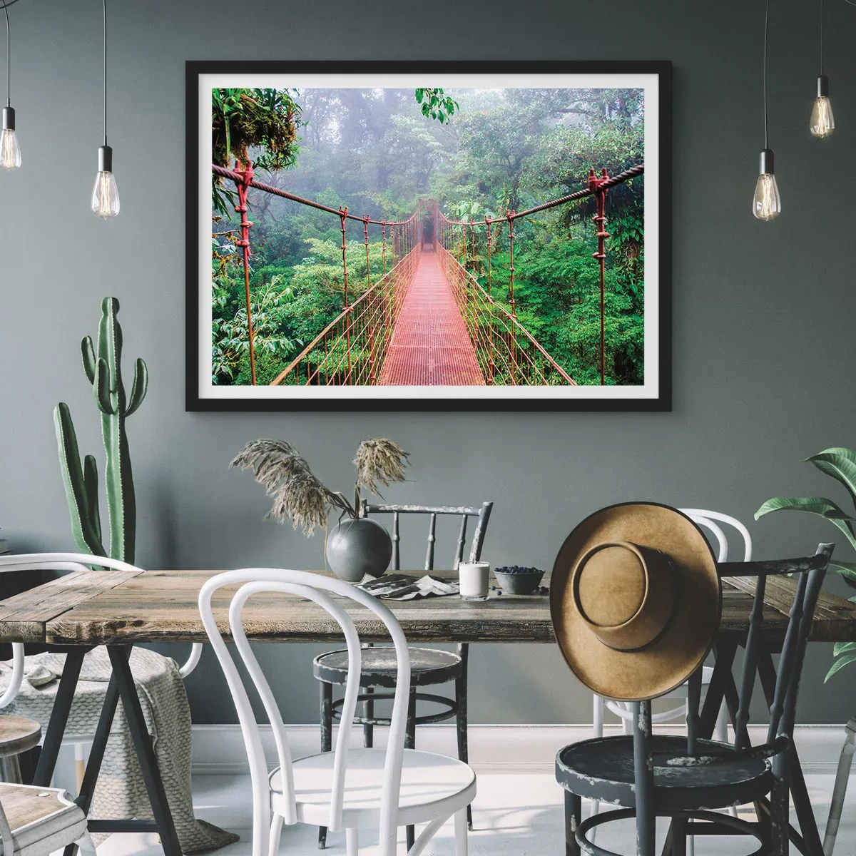 Poster in black frame - Suspended above Crowns - 40x30 cm