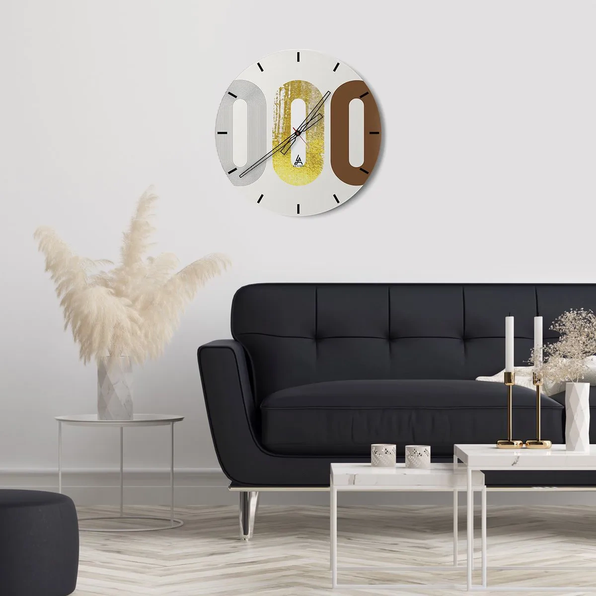 Wall clock - Clock on glass - Ooo! - 40x40 cm