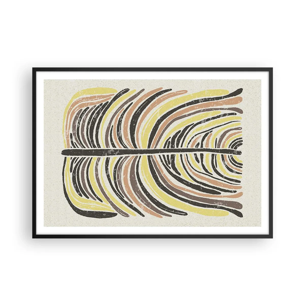 Poster in black frame - Abstract: Life to the Full - 100x70 cm