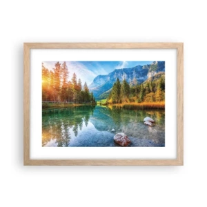 Poster in light oak frame - Mellow Autumn - 40x30 cm