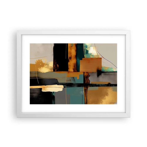 Poster in white frmae - Abstract - Light and Shadow - 40x30 cm