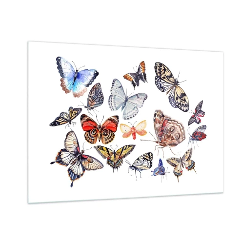 Glass picture - Colourful Swarm - 100x70 cm