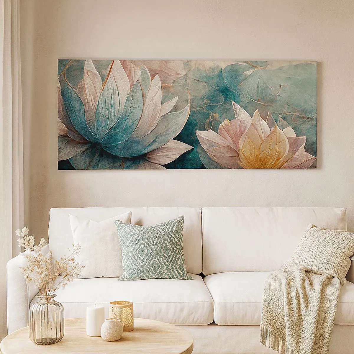 Canvas picture - Stars of the Lake - 100x40 cm