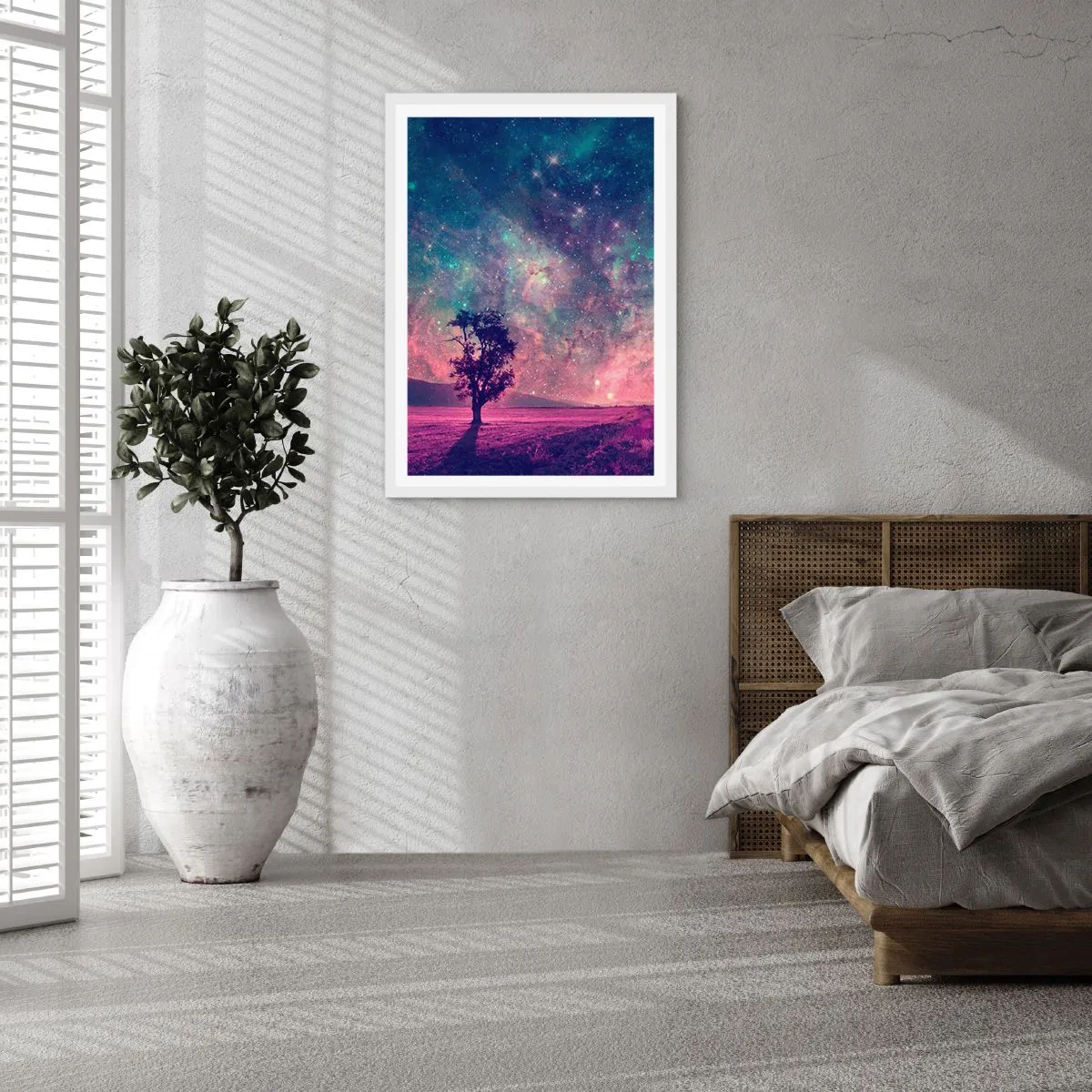 Poster in white frmae - Under Magical Sky - 30x40 cm