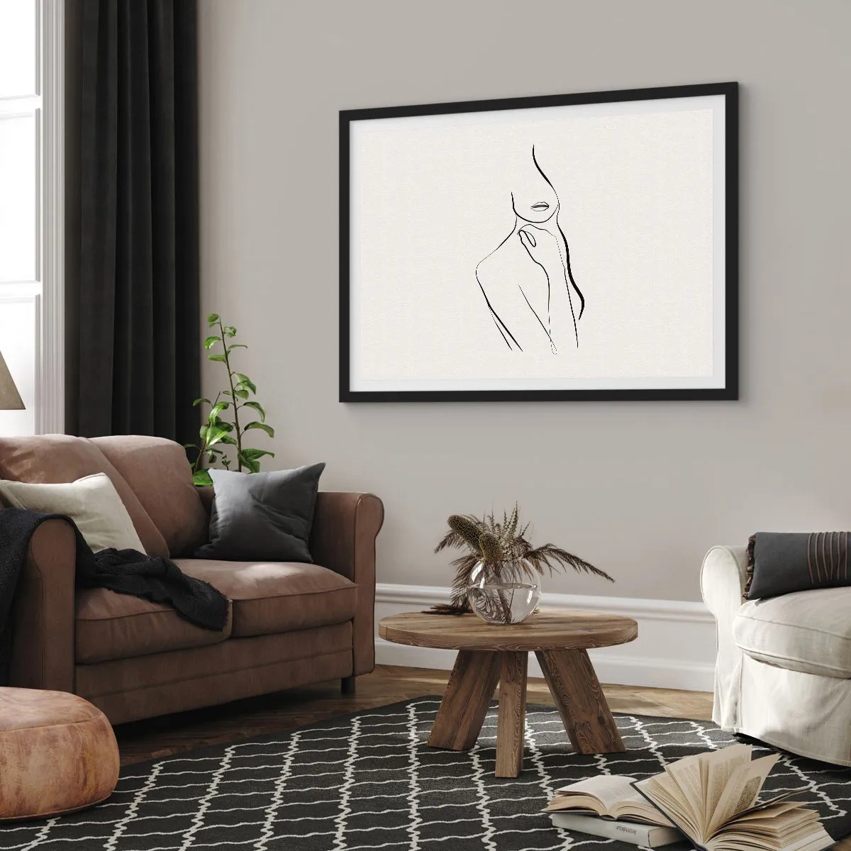 Poster in black frame - Wave of Melancholy - 40x30 cm