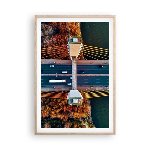 Poster in light oak frame - Behind Seas and Oceans - 61x91 cm