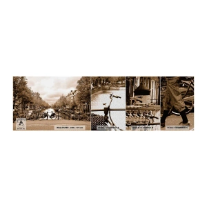 Photo Wallpaper Sample Premium Sand - Dutch Atmosphere - City, Amsterdam, Bicycle - 100x30 cm