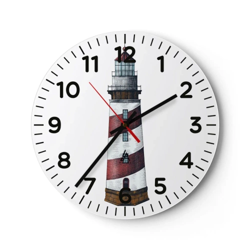 Wall clock - Clock on glass - Always on Guard - 40x40 cm