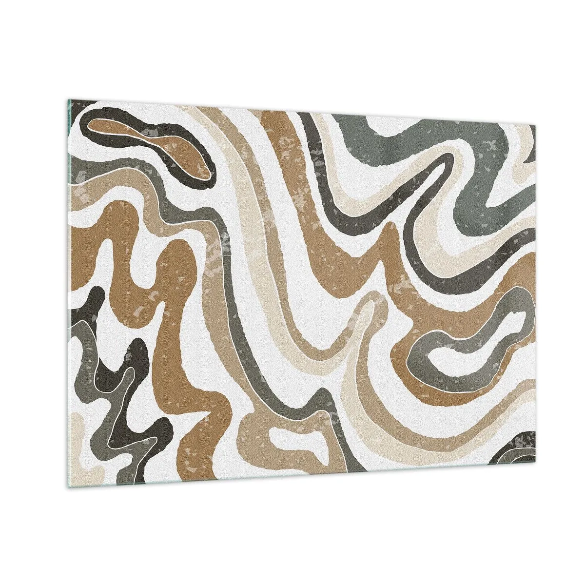 Glass picture - Meanders of Earth Colours - 100x70 cm