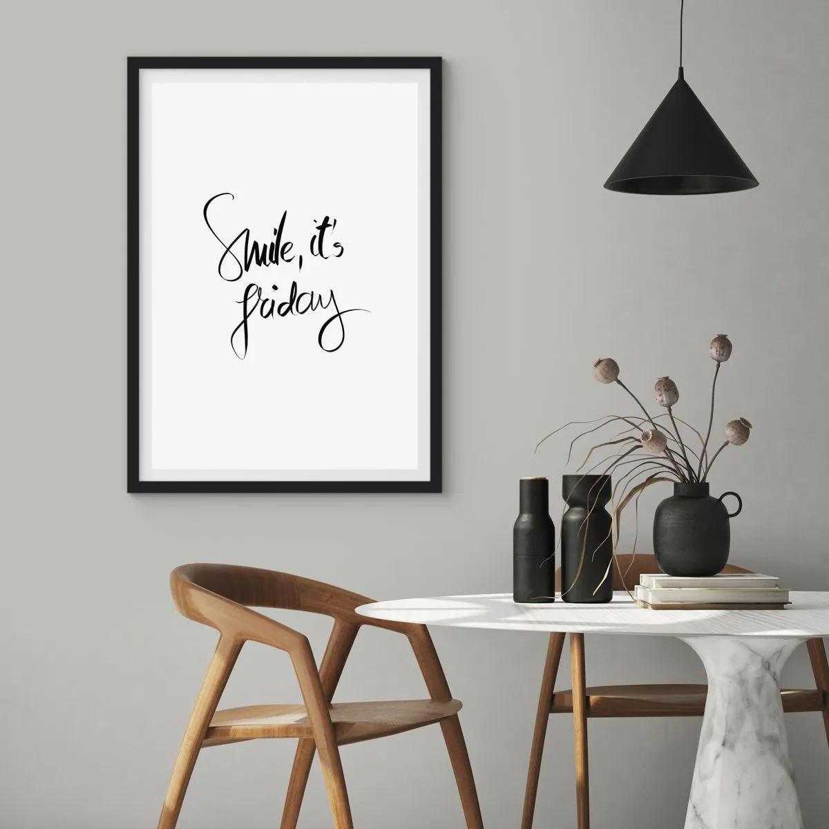 Poster in black frame - True Joy - 40x50 cm