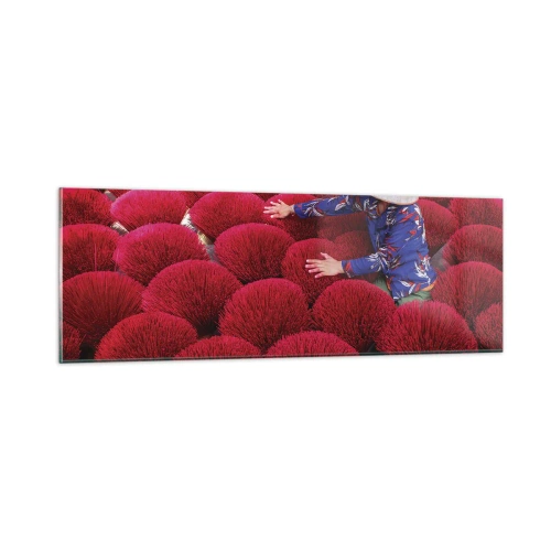 Glass picture - In the Rice Field  - 90x30 cm