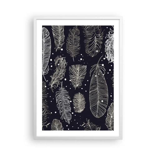 Poster in white frmae - Feathery Lace - 50x70 cm