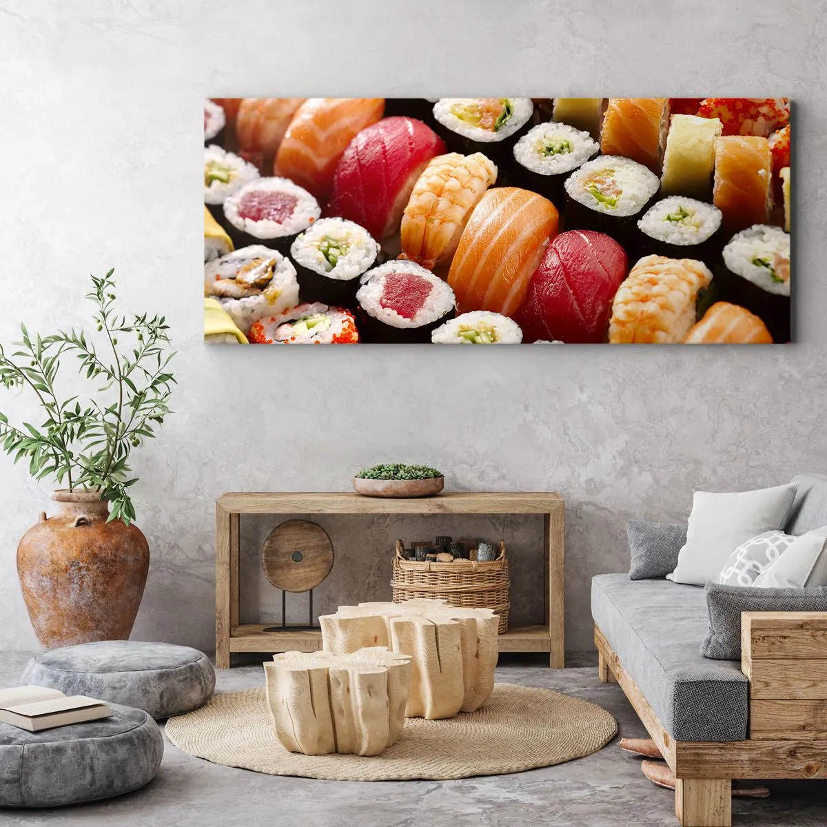 Canvas picture - Colours and Flavours of Asia - 90x30 cm
