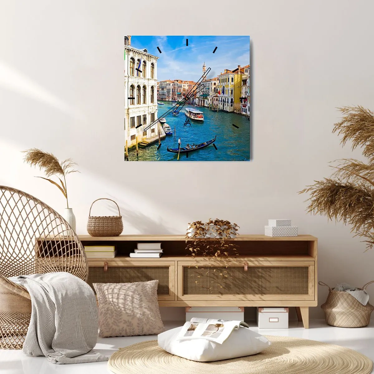 Wall clock - Clock on glass - Traffic Like Nowhere Else - 30x30 cm