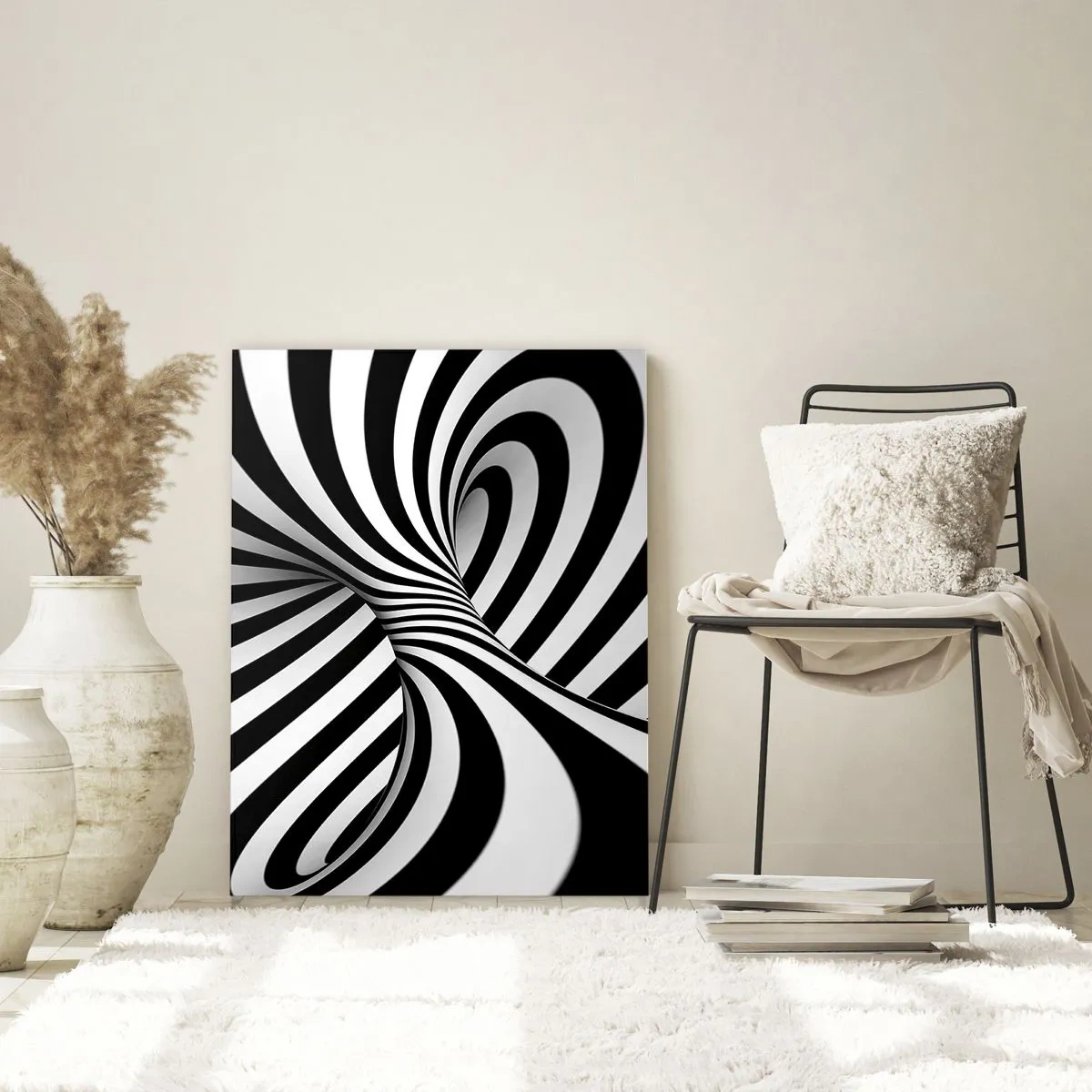 Glass picture - Composition: Dancing Space - 50x70 cm